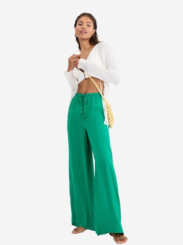 TRIUMPH Loose fit Trousers ' Red Label Summer ' in Green