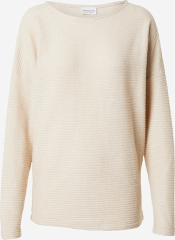 Pull-over Sublevel en beige : devant