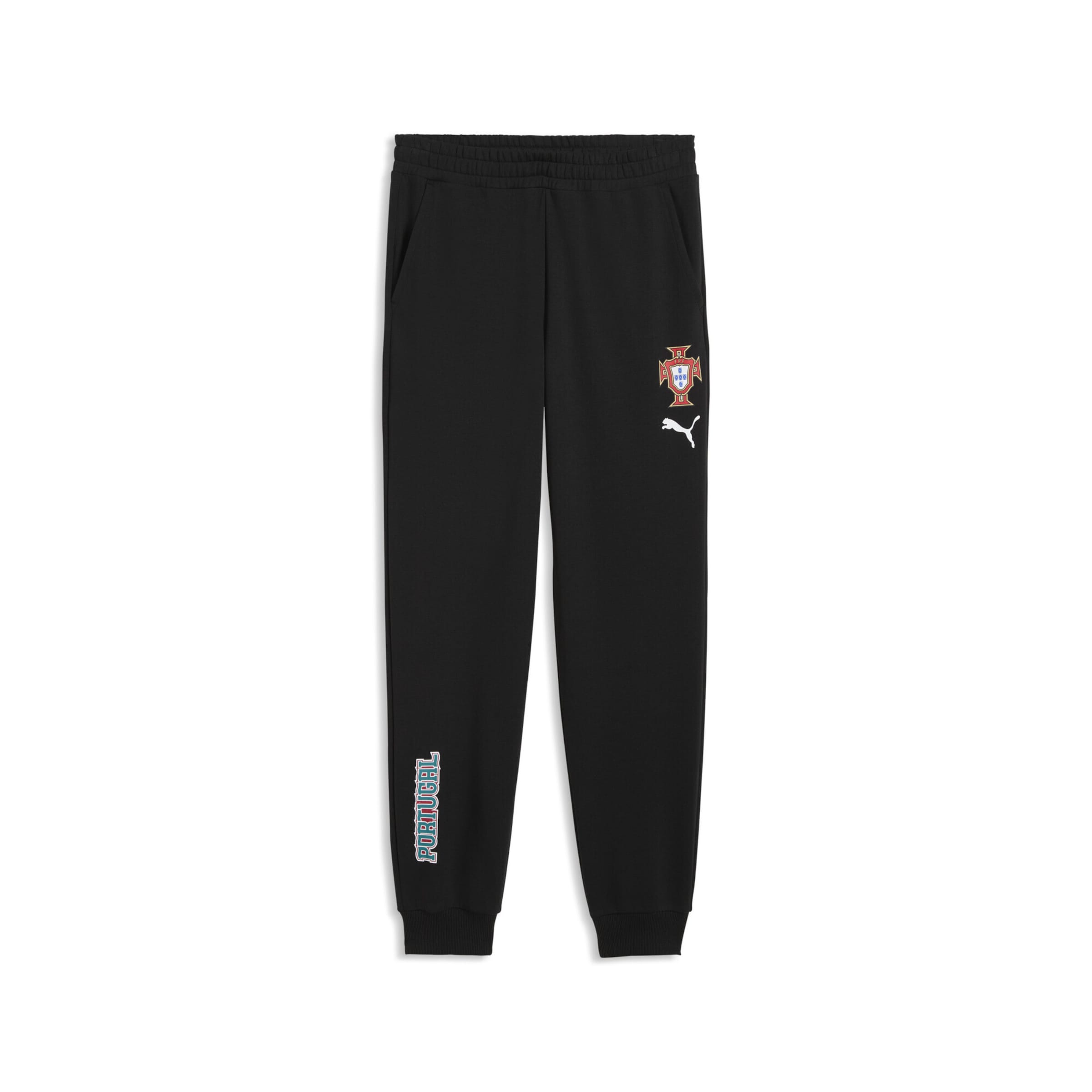 PUMA Tapered Sportbroek 'ftblCulture' in Zwart: voorkant