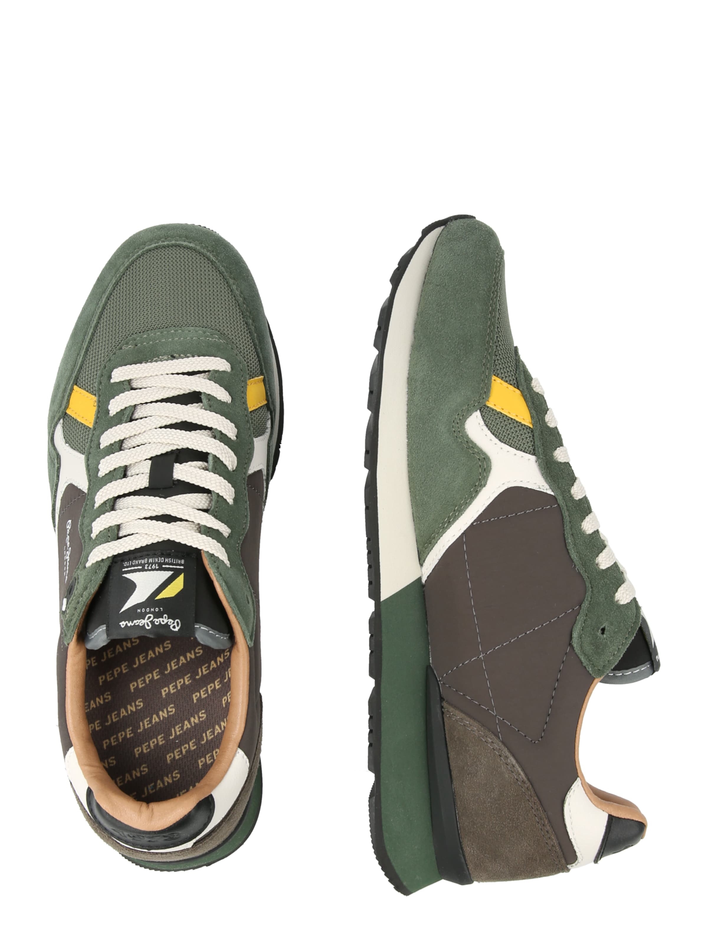 Pepe Jeans - Sapatilhas baixas 'BRIT ESSENCE' em verde