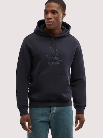 Trussardi Sweatshirt in Blauw: voorkant