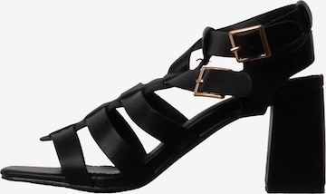 Super Mode Sandaal 'Bellucci-Sandalen mit Absatz' in Zwart: voorkant