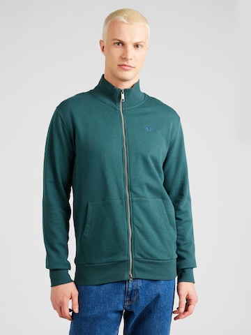 La Martina Sweatjacke in Grün: Vorderseite