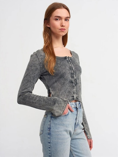 Dilvin Knit Cardigan 'Strickjacken' in S-L in Dark grey, Item view