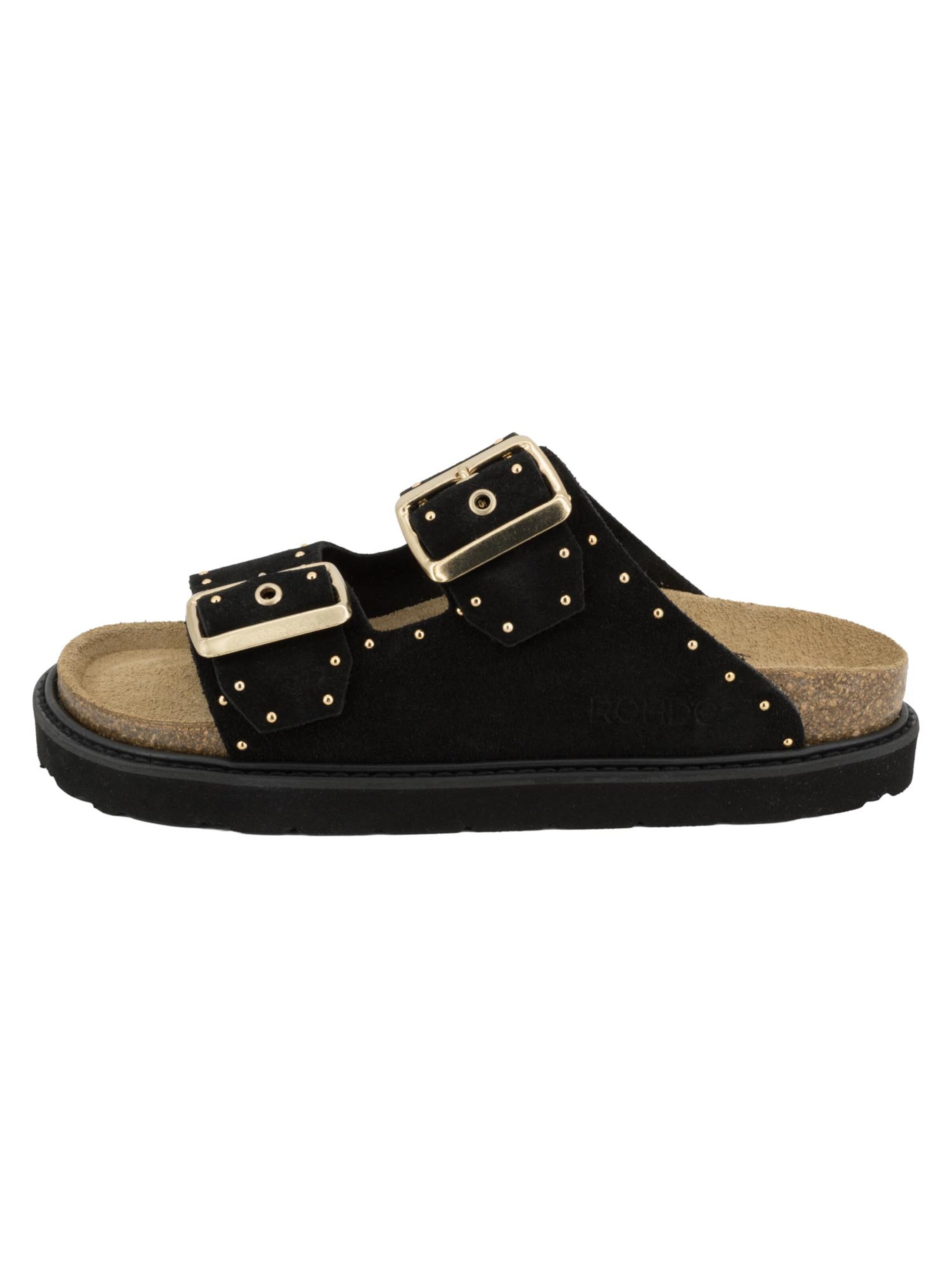ROHDE Mules 'Tropea' in Black: front