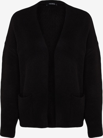 Trendyol Knit Cardigan in Black: front