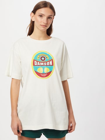 T-shirt Damson Madder en blanc : devant