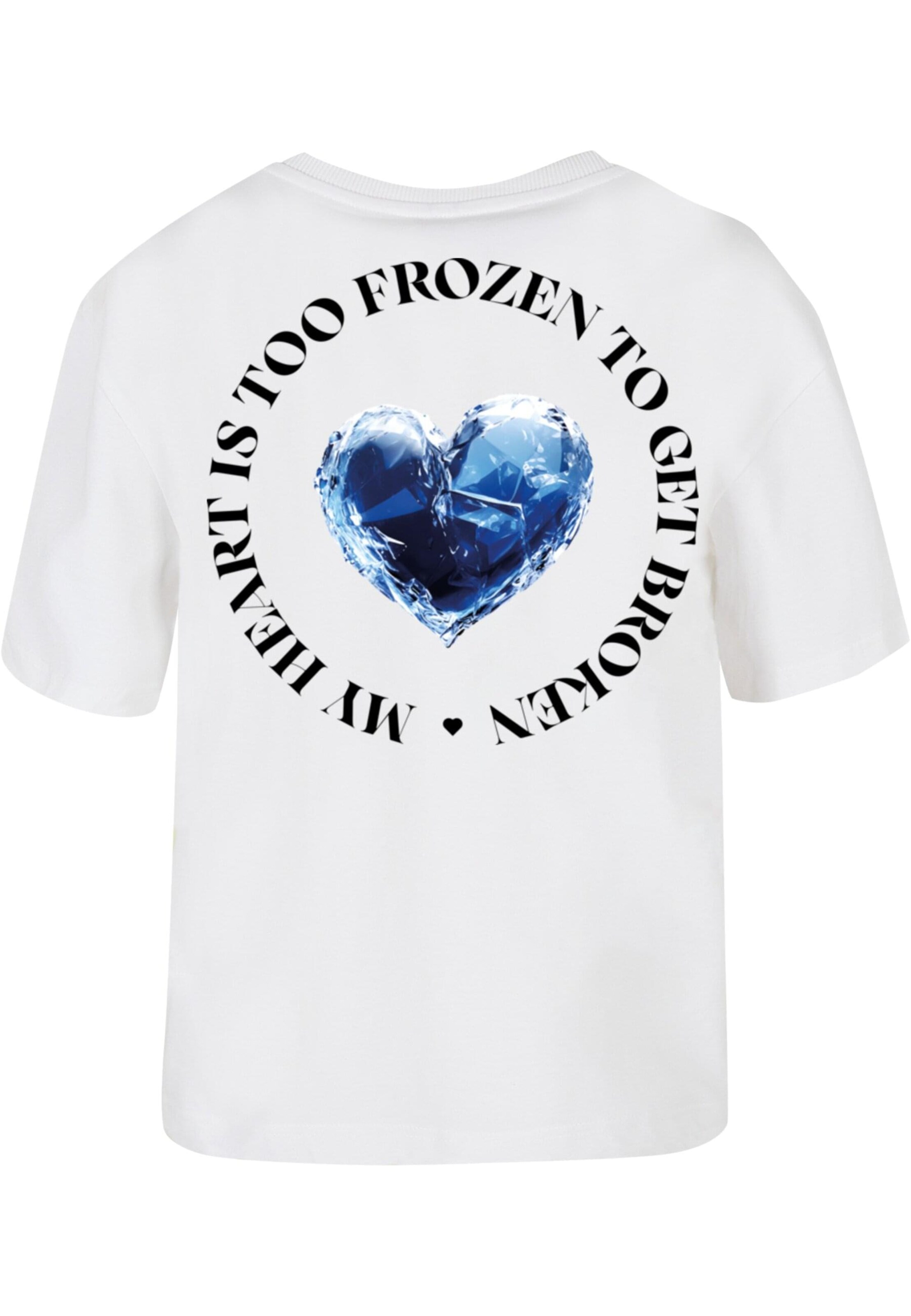 T-shirt 'Too Frozen' Miss Tee en blanc