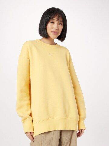 Sweat-shirt 'Phoenix Fleece' Nike Sportswear en jaune : devant