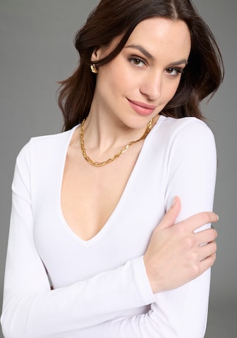 LAURA SCOTT Shaping Bodysuit in White