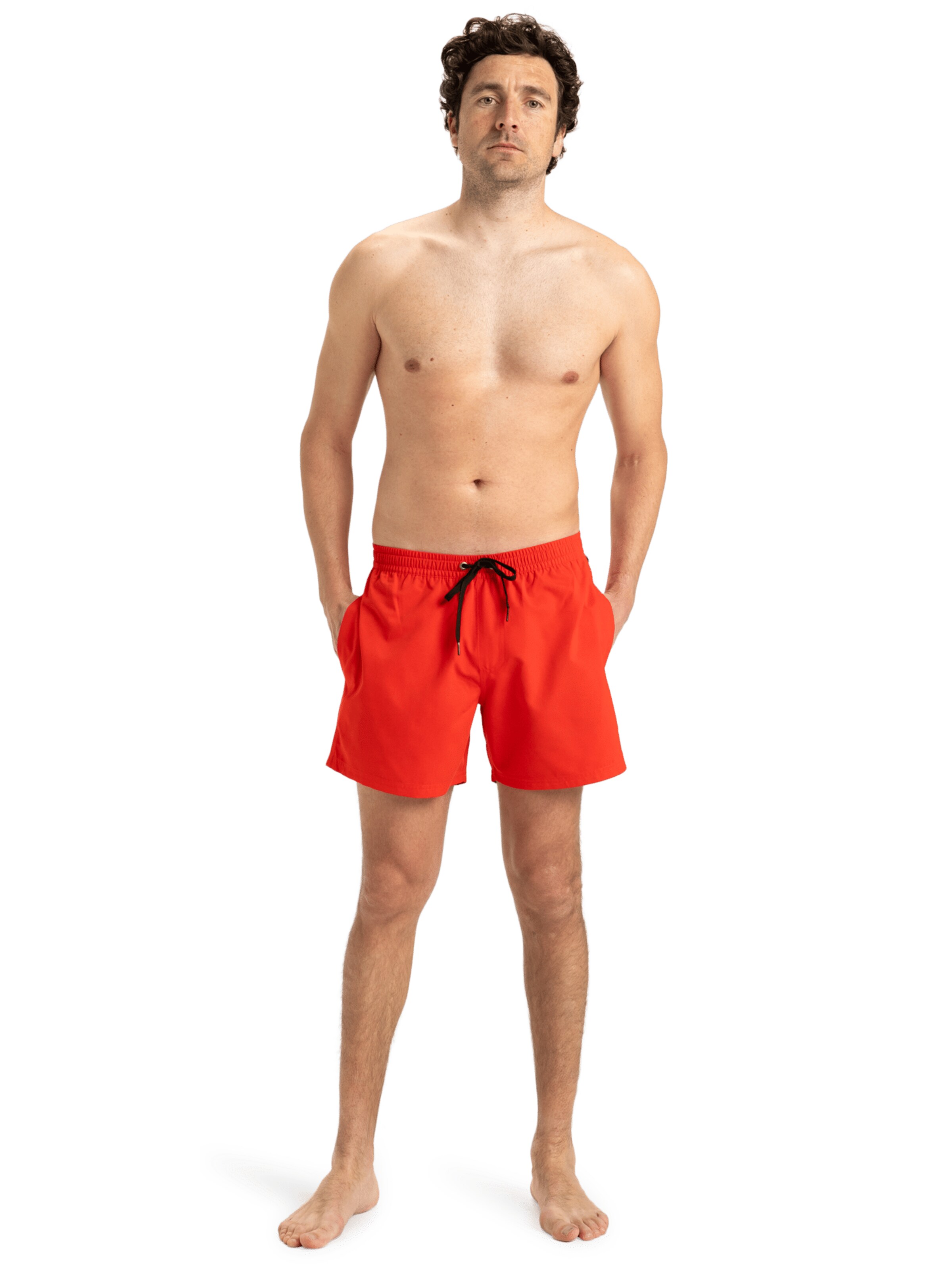 QUIKSILVER Regular Board Shorts 'Everyday Solid Volley 15' in Red