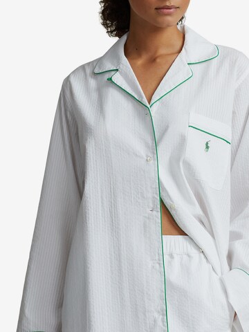 Pyjama ' Madison PJ Set - Summer Soft Seersucker ' Polo Ralph Lauren en blanc