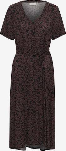 Kaffe Jurk 'Beathe' in Bruin: voorkant