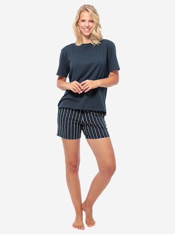 SCHIESSER Pyjama 'Organic Cotton' in Blau