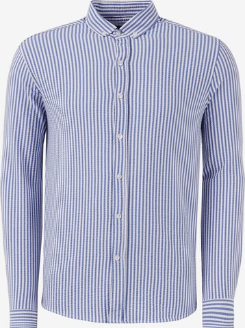 Buratti Button Up Shirt in Blue: front