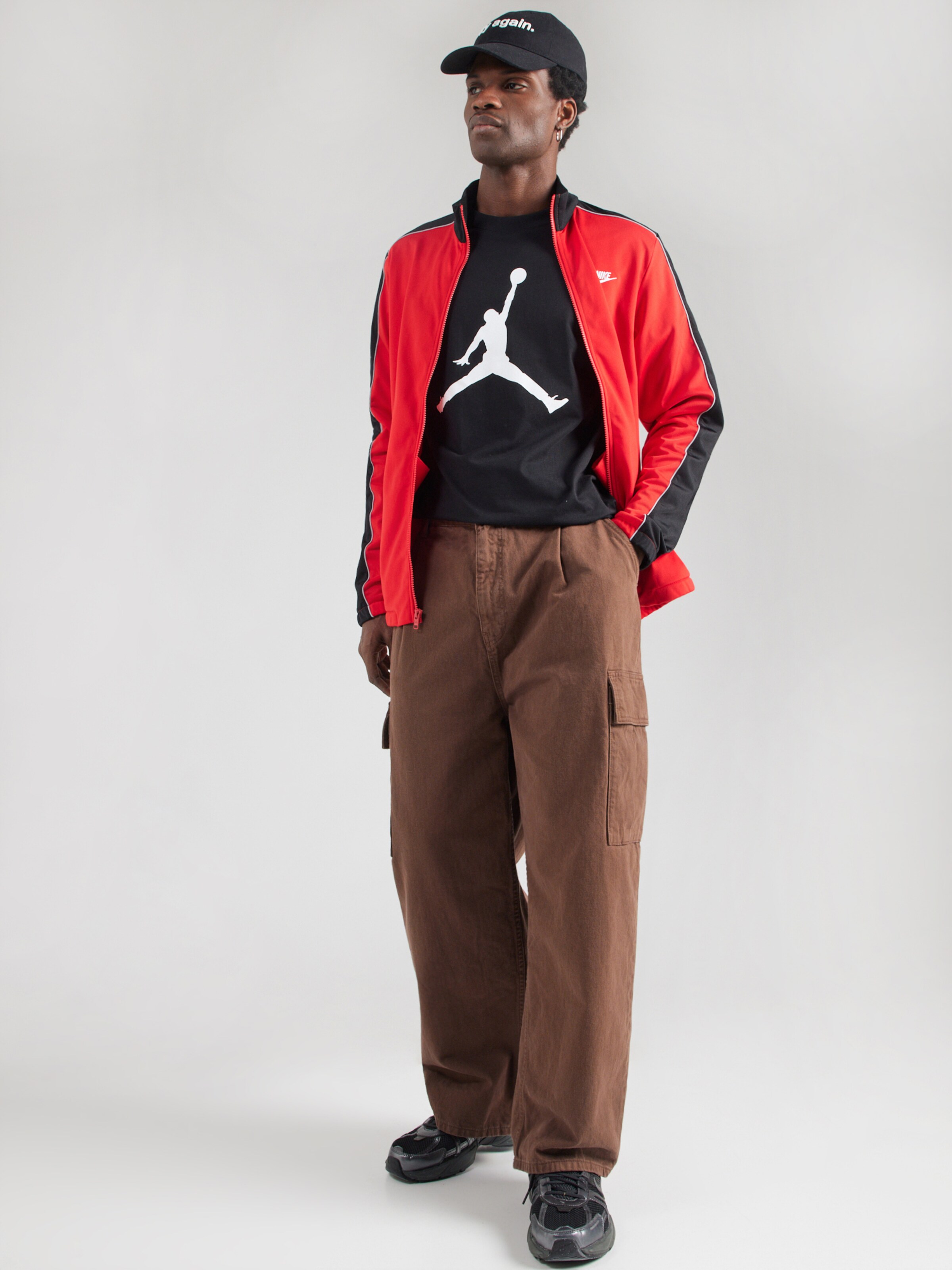 red jordan outfits for men