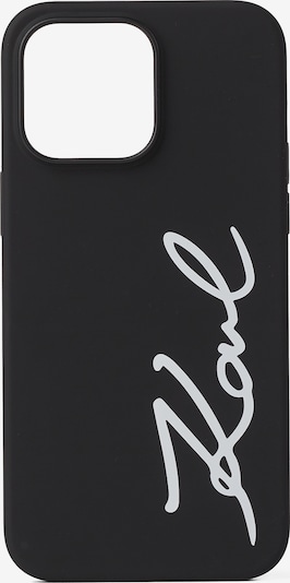 fekete / fehér Karl Lagerfeld Okostelefon-tok 'Signature Logo iPhone 13 Pro Max', Termék nézet