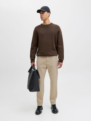 JACK & JONES Baggy Sportbroek 'Stace' in Beige: voorkant