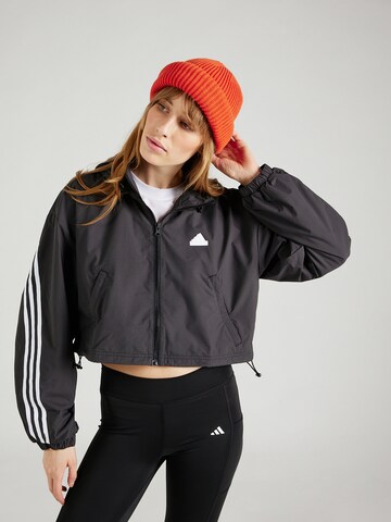 ADIDAS SPORTSWEAR Sportjacke in Schwarz: predná strana