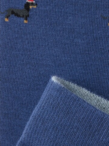 Von Jungfeld Socken 'mit Weihnachtsmotiven' in Blau