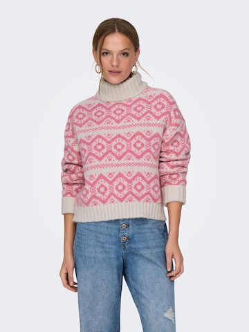 ONLY Sweater 'CARIN' in Beige: front