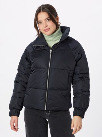 Abercrombie & Fitch Winter Jacket in Black: front