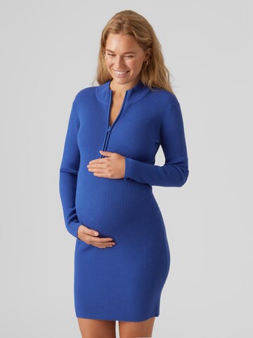 MAMALICIOUS Gebreide jurk 'Lena Lia' in Blauw: voorkant