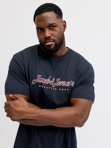 Jack & Jones Plus - Camiseta en azul