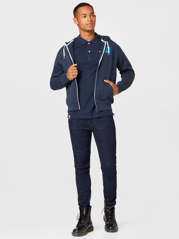 Pepe Jeans Zip-Up Hoodie 'Pascal' in Blue