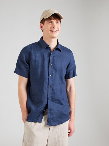 s.Oliver Regular Fit Hemd in Blau: Vorderseite