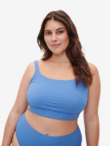 Swim by Zizzi - Soutien Bustier Top de biquíni em azul: frente