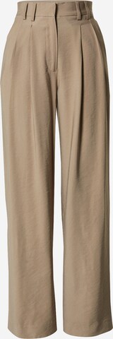 LeGer by Lena Gercke Wide leg Pleat-front trousers 'Draco' in Brown: front