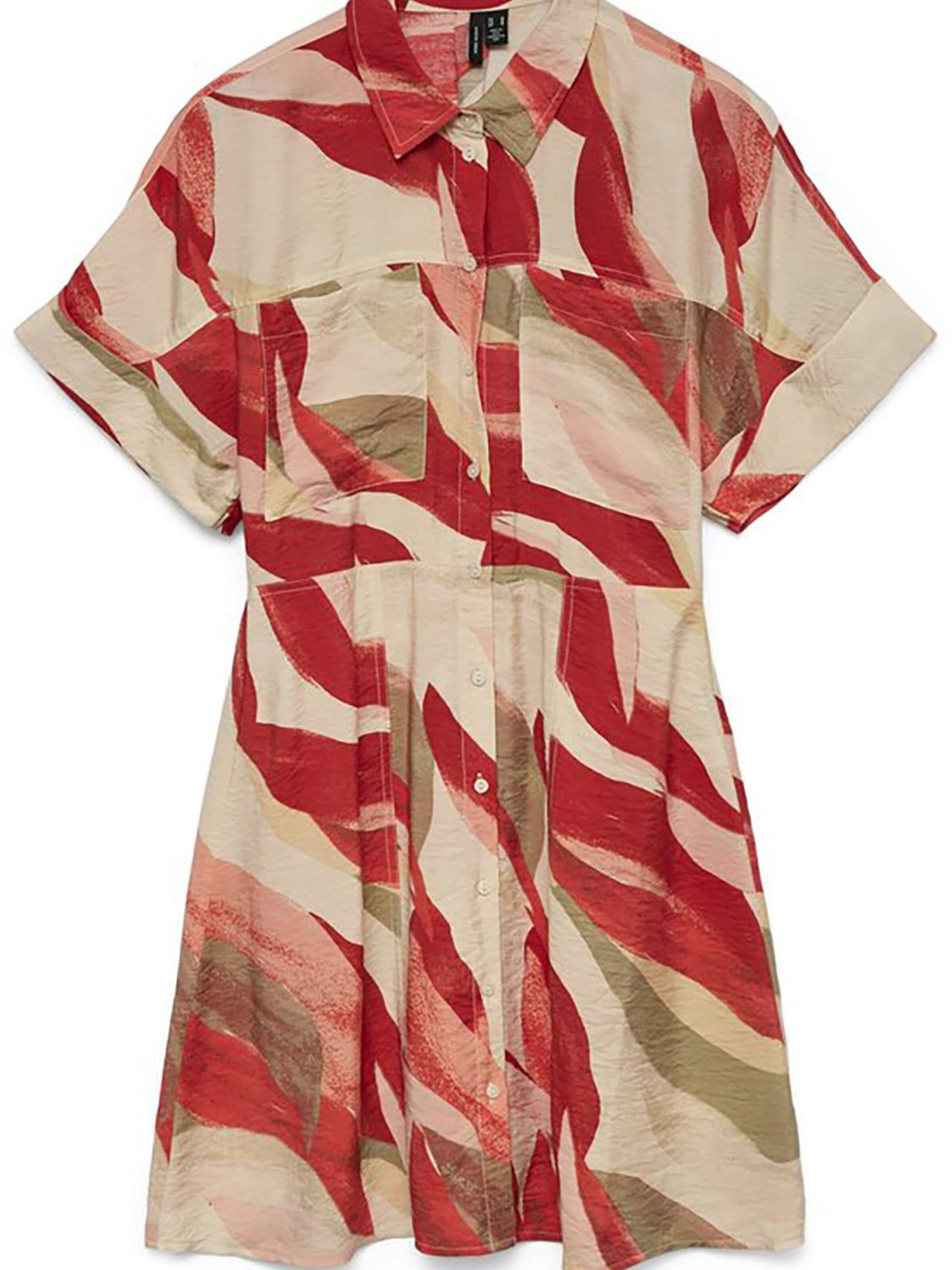 Robe d’été 'VERO MODA - VMTYRA SS SHORT SHIRT DRESS WVN EXP - Dames - Mini jurken' VERO MODA en orange : devant