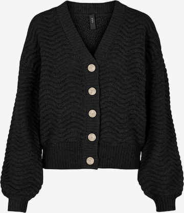 Y.A.S Knit Cardigan 'Betricia' in Black: front
