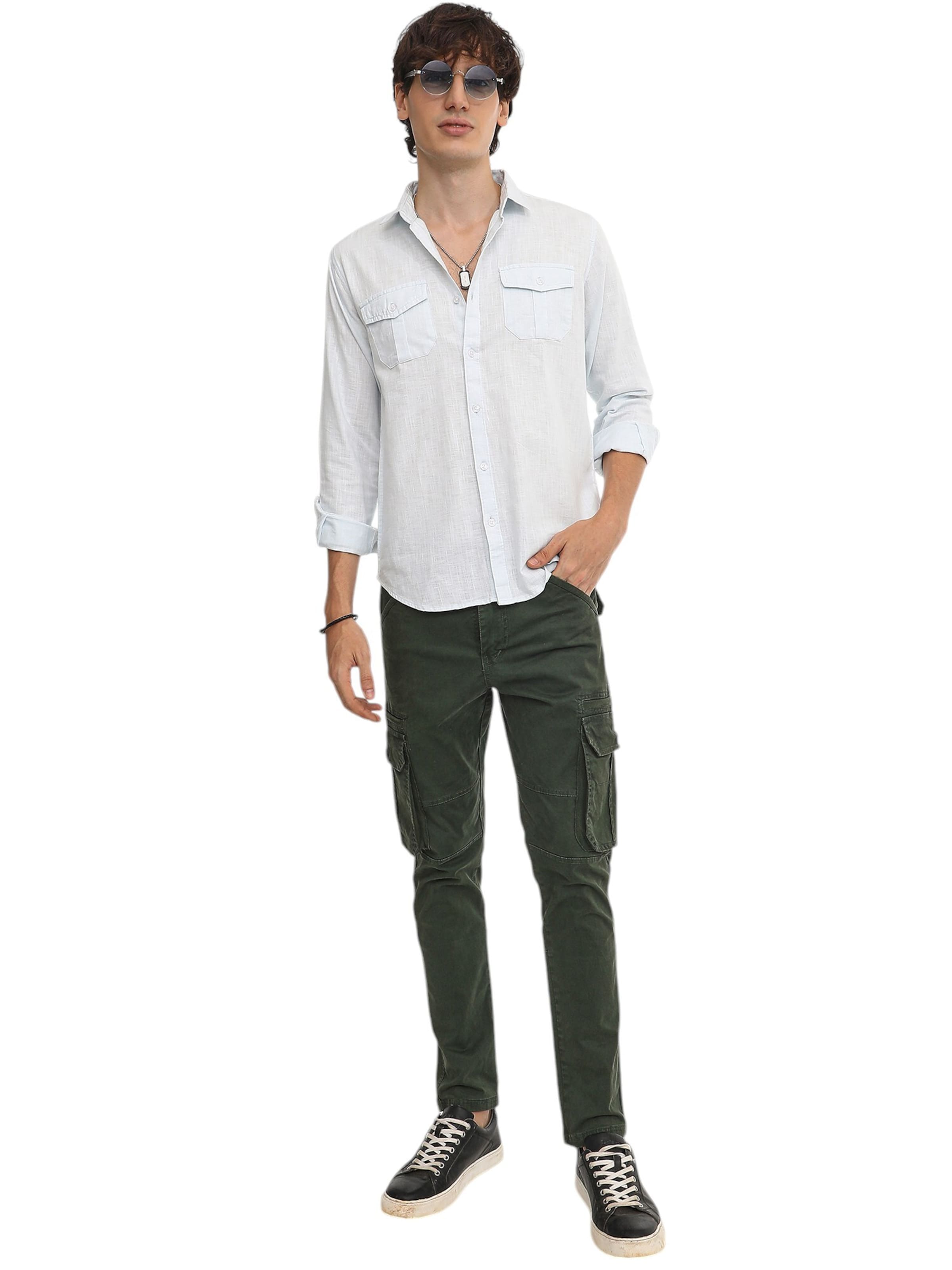 Campus Sutra Средняя посадка Рубашка ' Zeruiah ' в Синий