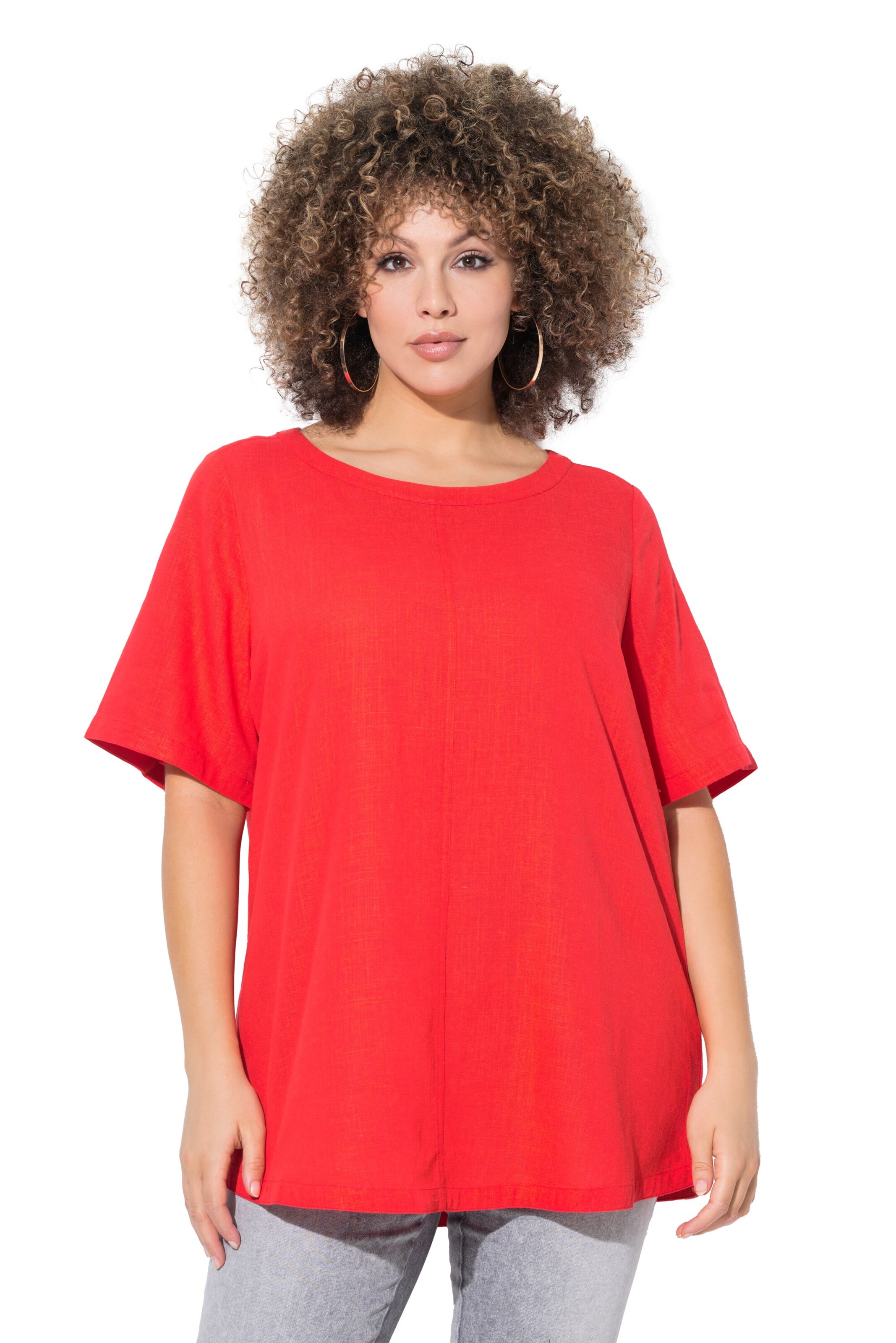 Ulla Popken Blus i röd: framsida