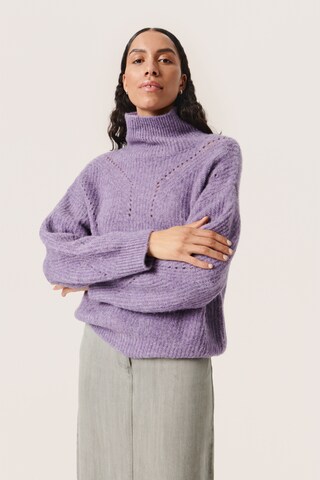 purpurinė SOAKED IN LUXURY Megztinis 'Rakel': priekis