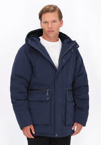Parka mi-saison DreiMaster Klassik en bleu : devant