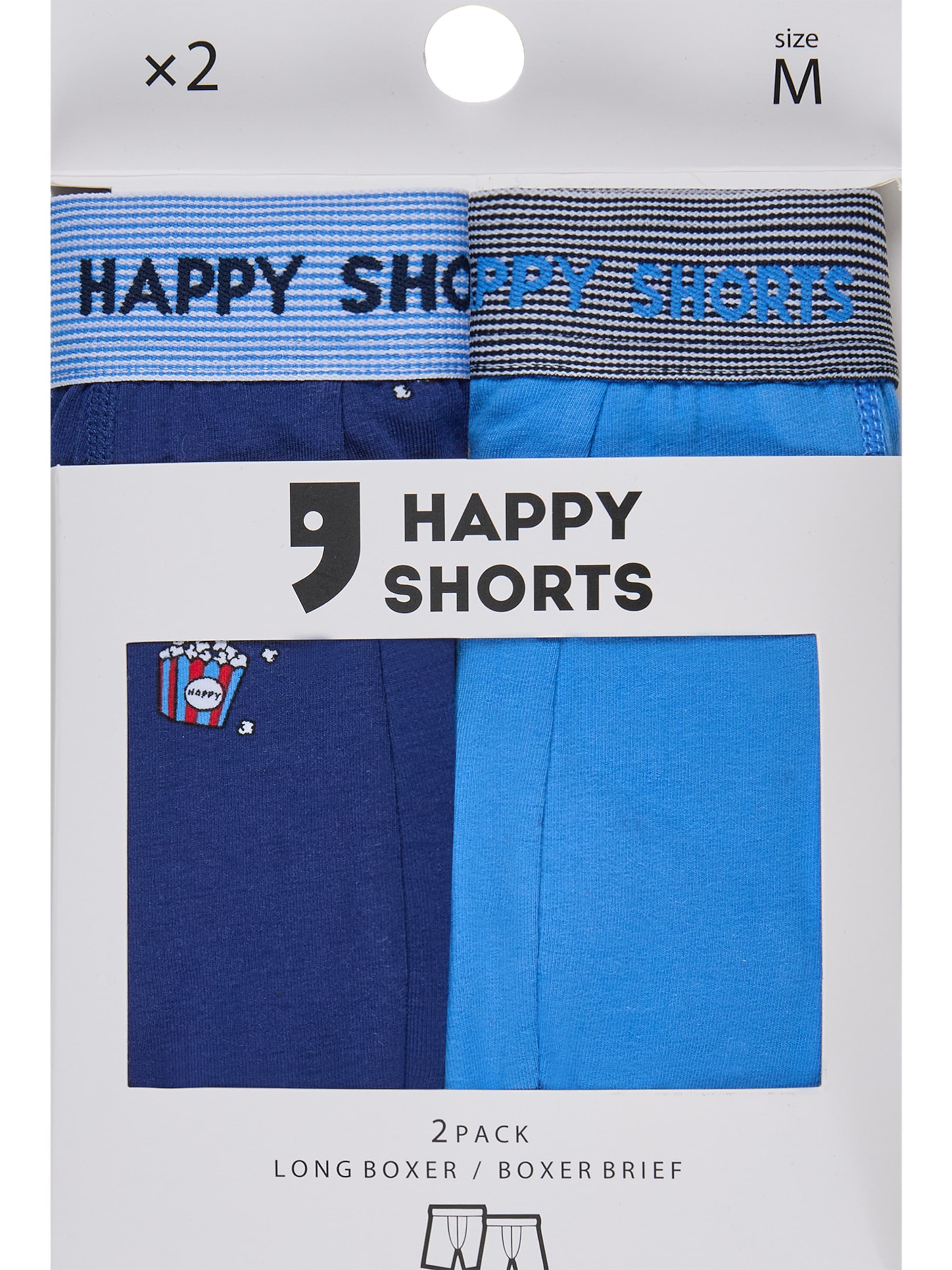Happy Shorts Boxershorts ' Jersey ' in Blauw