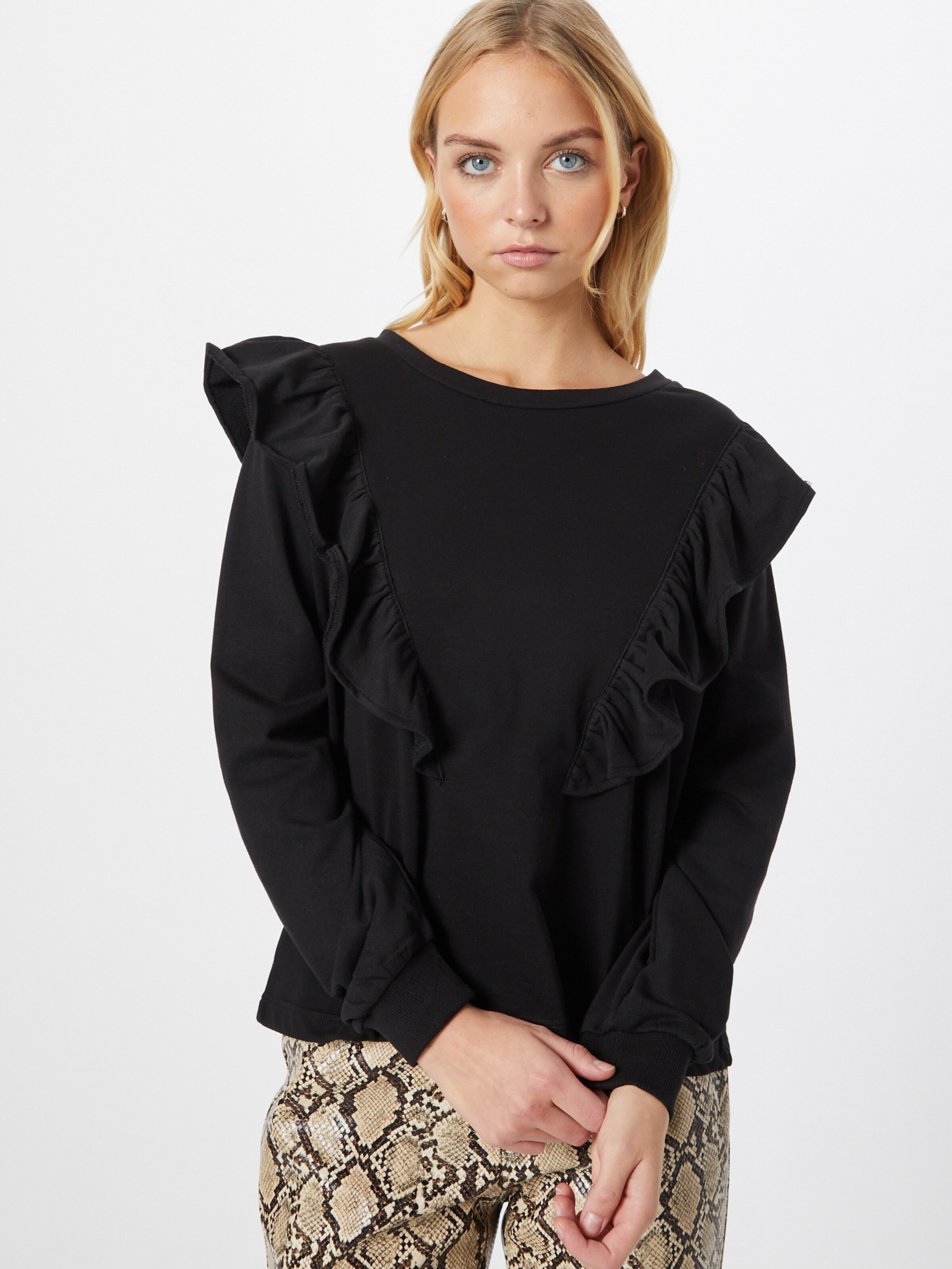 Frauen Sweat JDY Sweatshirt 'Fannie' in Schwarz - VJ14953 Frauen Sweat JDY Sweatshirt 'Fannie' in Schwarz - VJ14953