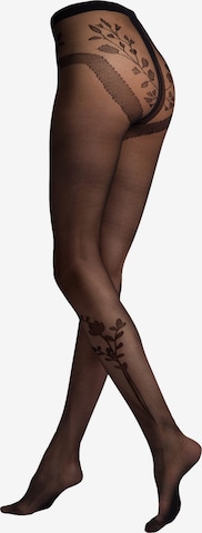 Collants 'Floral Love' KUNERT en noir : devant