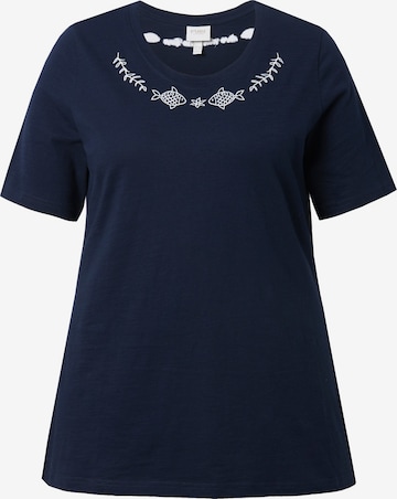 Ulla Popken Shirt in Blauw: voorkant