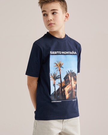 WE Fashion Тениска в синьо: отпред