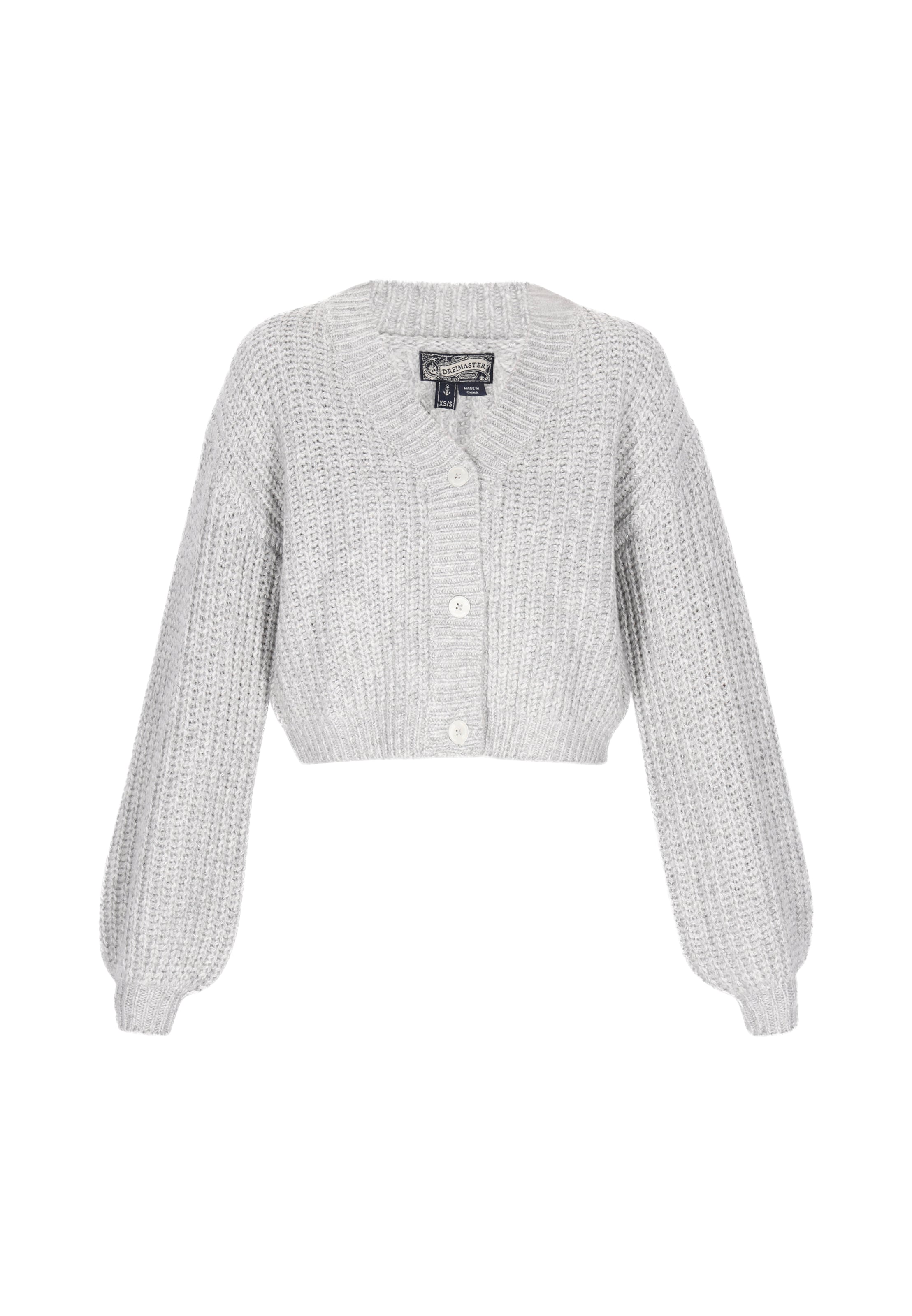 Kardiganas iš DreiMaster Vintage, spalva – šviesiai pilka, Prekių apžvalga