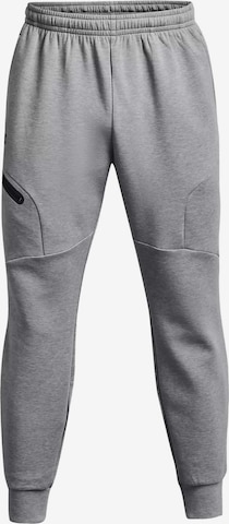 Effilé Pantalon de sport 'Unstoppable' UNDER ARMOUR en gris : devant
