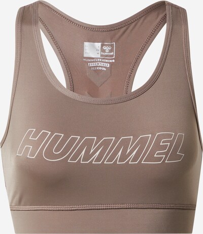 Hummel Sport bh 'Tola' in de kleur Donkerbeige / Wit, Productweergave