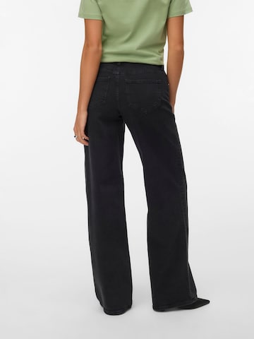 VERO MODA Wide leg Jeans 'VMSandie' in Zwart