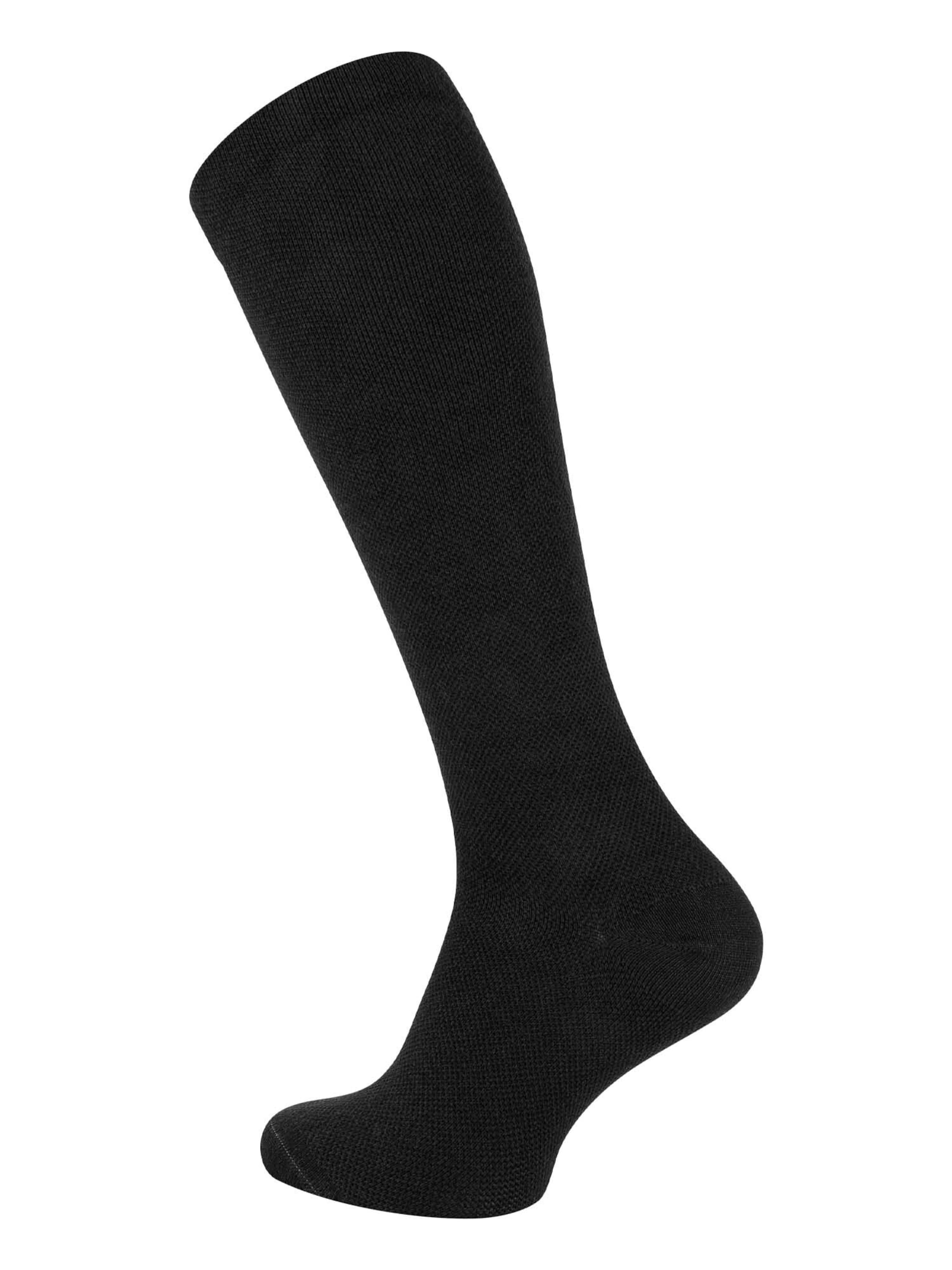 Chaussettes montantes Cotton Prime en noir : devant