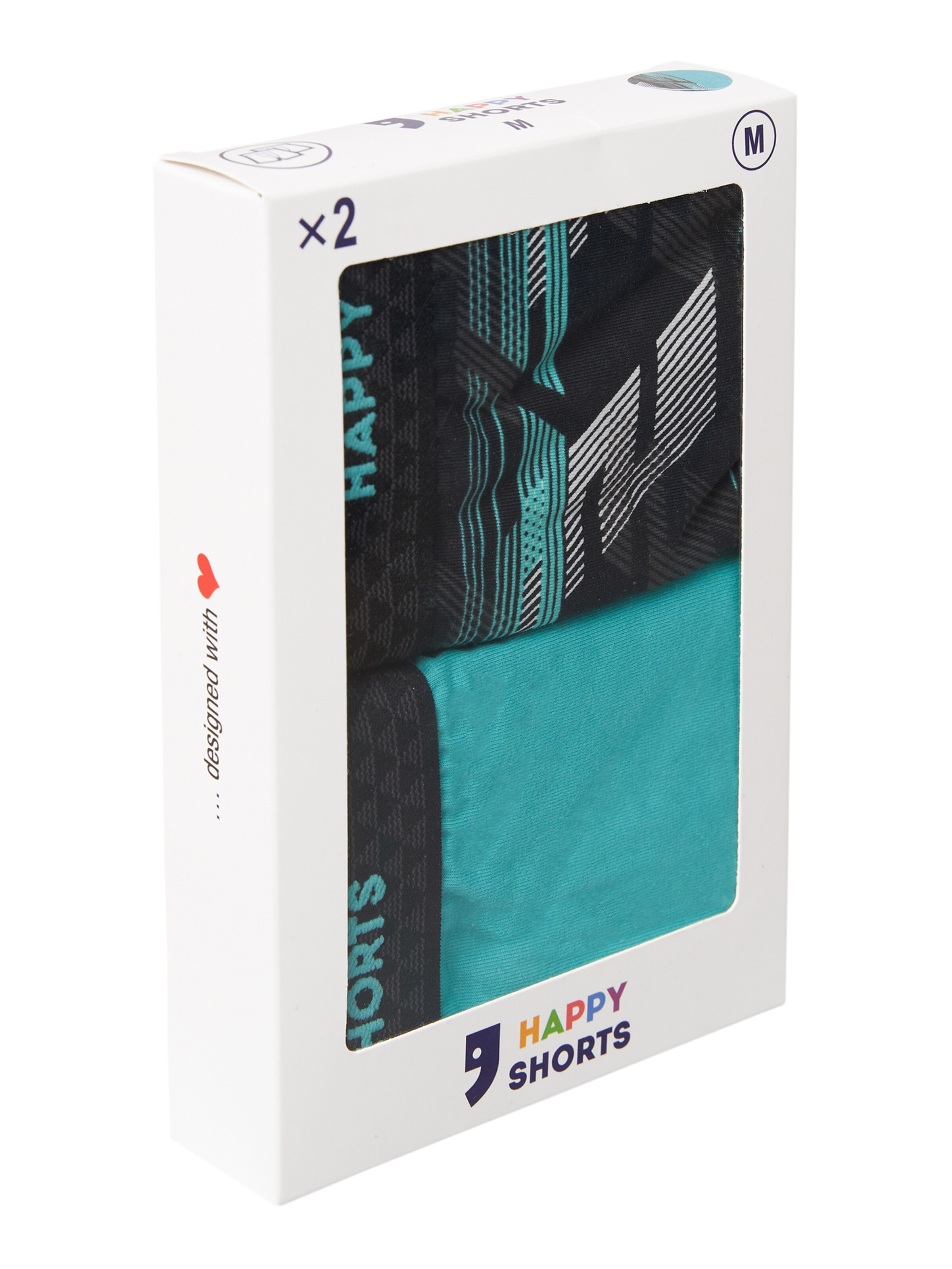 Happy Shorts Boxershorts ' Solids ' in Blauw