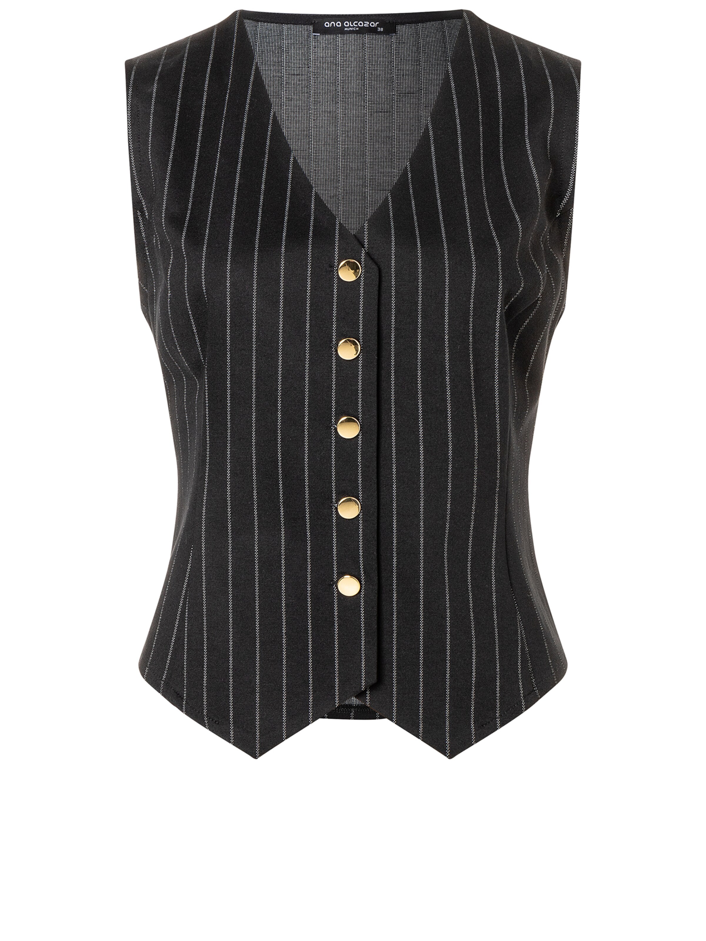 Ana Alcazar Weste 'Somina' in Schwarz: Vorderseite